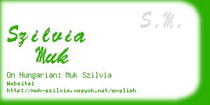 szilvia muk business card